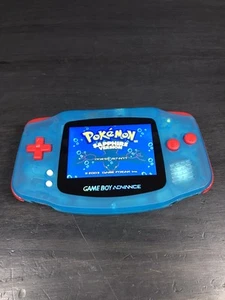 Consola Game Boy Advance GBA azul transparente con retroiluminación iPS V5 LCD MOD retroiluminada - Imagen 1 de 5