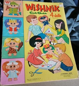 Whitman 1956 Wishnik Cut Out Four Dolls Troll Paper Dolls Never Used - Bild 1 von 9