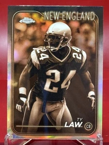 2024 Topps Chrome Ty Law #123 Sepia Refractor New England Patriots - Picture 1 of 2