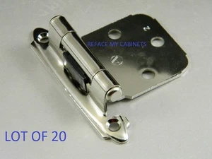 20 (10 pares) bisagras de superposición variable AMEROCK cromadas BPR342926 - Imagen 1 de 2