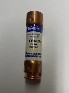 3-pcs FERRAZ SHAWMUT Mersen Tri-Onic TR60R 60A 250VAC Dual-Element - Picture 1 of 2