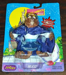 VINTAGE SELTEN Die Schöne und das Biest BIEGBAR POSEABLE BEAST FIGUR SPIELZEUG DISNEY MOC - Bild 1 von 9