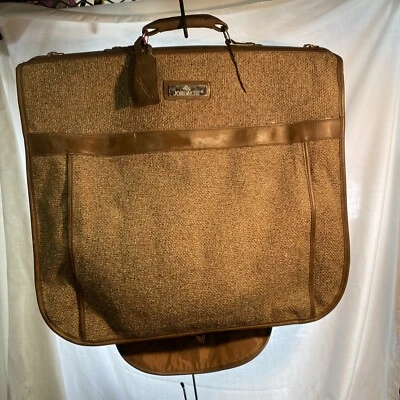 Jordache Brown /Tweed Garment Hanging Travel Luggage Bag Suit Dress Carrier - Image 1 of 4