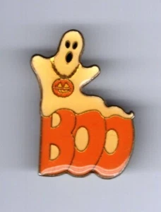 Vintage Ghost & Boo Halloween Pin - Bild 1 von 1