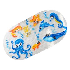 1pc Non-slip Mat Anti-slip PVC Sea Fish Pattern Bath Mat Shower Mat for Bathroom