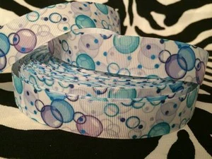 7/8" BUBBLES Grosgrain Ribbon - Picture 1 of 1