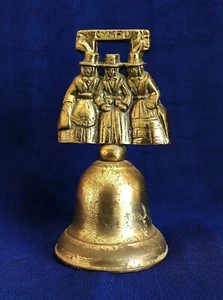 Vintage englische Messing 5" Glocke Figur walisisch CYMRU Reg Mark nummeriert - Bild 1 von 9