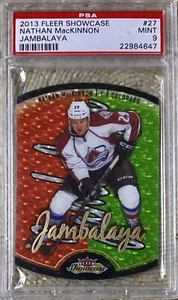 2013 FLEER SHOWCASE JAMBALAYA NATHAN MACKINNON RC PSA 9 POP 2 RARE - Picture 1 of 2