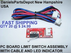 x20 Limit MICRO Switch PC BOARD ASSEMBLY DOOR End stop LED INDICATOR & CABLE USA - Picture 1 of 13