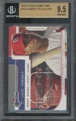 2001 Fleer 游戏时间卡 #121 Albert Pujols RC /2000 BGS 9.5 — 第 1/2 张图片