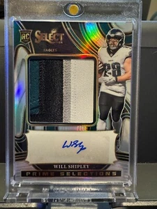 2024 Panini Select Will Shipley Rookie RC Prime Selections RPA Prizm /99 - Bild 1 von 2