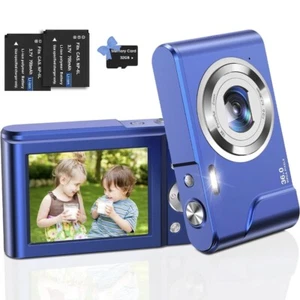 Portable 1080P FHD 36MP 32GB Card Kids Beginner Mini Compact Digital Camera Blue - Picture 1 of 3