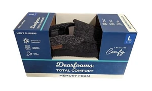 Dearfoam Total Comfort Memory Foam Slippers Men's Size L 11-12 - Picture 1 of 3