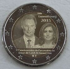 2 Euro Gedenkmünze Luxemburg 2015 Thronbesteigung Henri unz