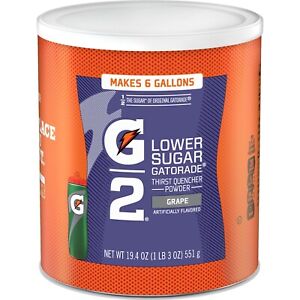 Gatorade G2 Grape Low Calorie Sports Drink Powder Mix 19.4 oz - UK SELLER
