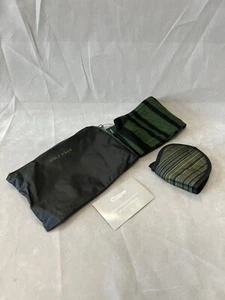 Cole Haan Parfume Toiletries Purse Wristlet Makeup Bag Pouch Casper Eye Mask - Picture 1 of 4