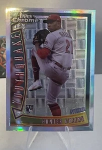 2022 Topps Chrome Hunter Greene #YQ-4 Youthquake Reds RC - Picture 1 of 3