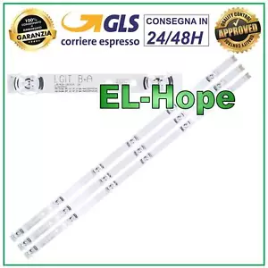 KIT 3 BARRE STRIP 6 LED PER TV LG 32" INNOTEK 32 AGF78399901 32LF5610 32LB580 - Foto 1 di 1