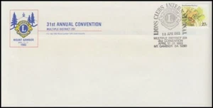 AUSTRALIA 1983 LIONS CLUB 31st ANNUAL CONVENTION COVER (ID:107/D8434) - Picture 1 of 1