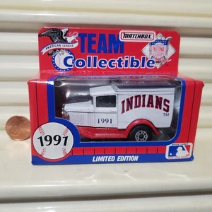 Matchbox L/Edn 1991 CLEVELAND INDIANS MB38 MLB BASEBALL Model A Ford Van NuinBox - Bild 1 von 2
