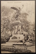 AK Mannheim Siegesdenkmal gelaufen 1911