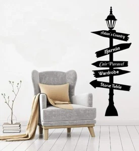 Chronicles Narnia Pathway Sign Wall Sticker Vinyl Art Decal Decor Kids Room Home - Picture 1 of 5