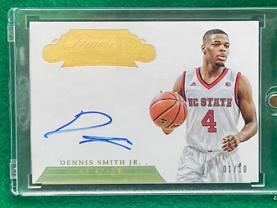 2018 Flawless Collegiate Rookie Team Slogan Gold Dennis Smith Jr Auto #1 /10 - Image 1 of 2