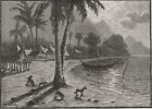 Teste Island. New Guinea 1890 old antique vintage print picture