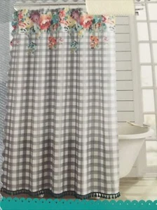THE PIONEER WOMAN 72” SWEET ROMANCE Tassel Accents Shower Curtain - Picture 1 of 5