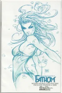 FATHOM #3 B WIZARD WORLD CHICAGO MICHAEL TURNER SKETCH VARIANT WWC 2005 ASPEN - Picture 1 of 2