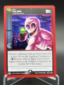 Evil Wins 21/165 MetaZoo UFO 1a Edición Tarjeta Holo Completa Casi Nueva/Como Nueva - Imagen 1 de 1