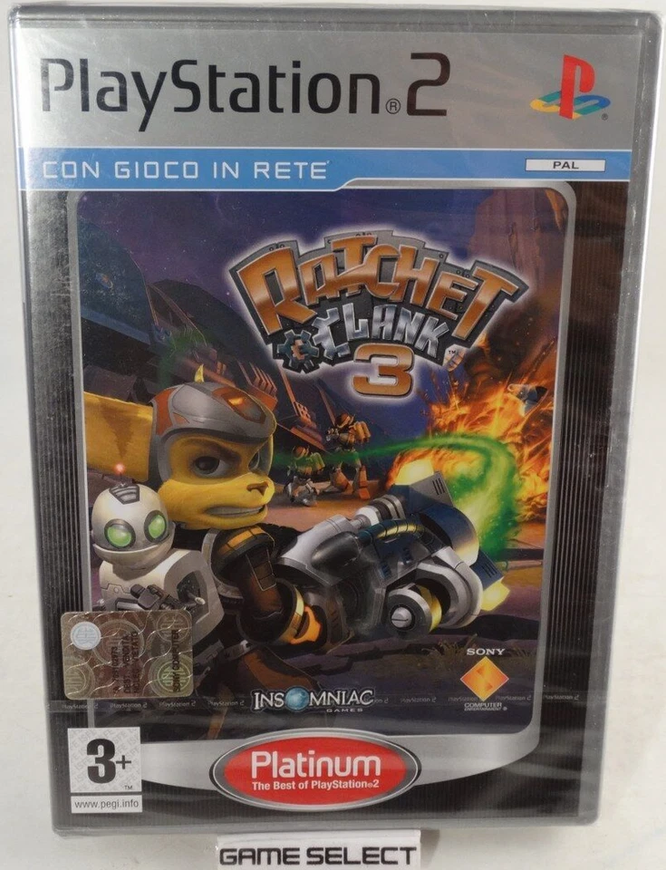 Ratchet & Clank 3 Platinum Ps2 PlayStation 2 It IMPORT