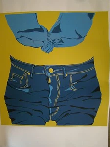 Top stampa Levi’s & Halter retrò pop art sexy groovy anni ’70 10/15 firmato edizione limitata - Foto 1 di 9