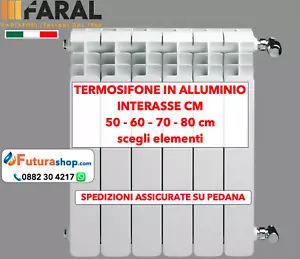 Radiatore Termosifone in Alluminio Faral Mod. Tropical scegli interasse/elementi - Foto 1 di 24