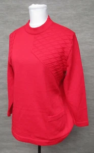 Damen Pullover / Roter Strickpulli  Gr XL - Bild 1 von 1