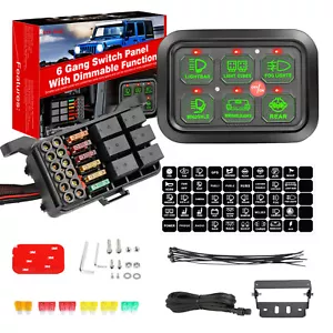 For Can-am Maverick x3 MAX 2017-2023 6 Gang Switch Panel Circuit Control Box 12V - Picture 1 of 12