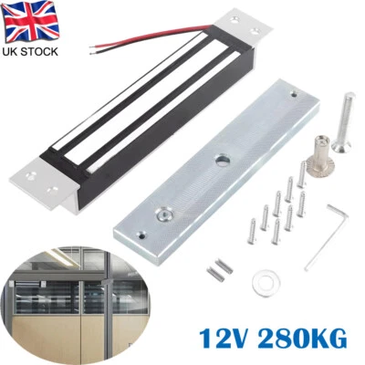 Electric Magnetic Door Lock w/LED Access Control Maglock 280KG Force DC12V  - Image 1 of 4