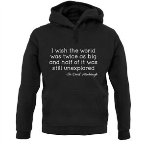 I Wish The World Was Twice As Big - Hoodie/Kapuzenpullover - Planet - Earth-Attenborough
