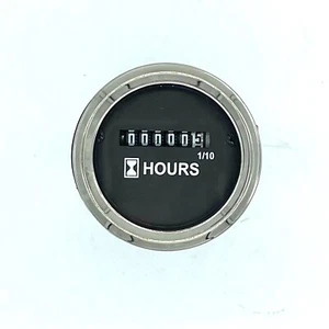 Universal Mechanical Hour Meter Gauge 2.00'' Chrome Bezel 6V/12V/24V 3007-0563 - Picture 1 of 4