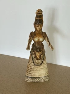 Antike griechische minoische Schlangengöttin Priesterin Museum Replik Skulptur 9 Zoll hoch - Bild 1 von 11
