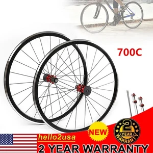 Rueda de bicicleta de carretera PASAK 700C 30 mm juego de ruedas delanteras traseras llantas aleación de aluminio EE. UU. - Imagen 1 de 14