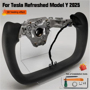 Yoke Steering Wheel For Tesla Refreshed Model Y 2025 w/Heated -Black - Picture 1 of 9