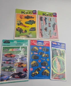 SET (5) PKGS 90er AUFKLEBER Trucks HOT WHEELS Nascar TONKA Rennwagen OLD CARS - Bild 1 von 3