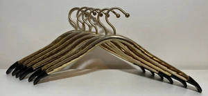 Appendiabiti vintage in metallo LOTTO di 6 tubi ORO a coste Regency Lee Rowan MCM resistenti - Foto 1 di 4