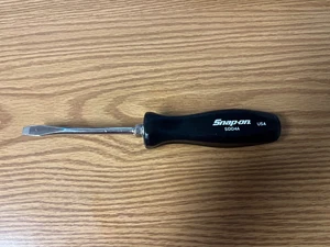 SNAP ON - SDD4 - BLACK HANDLE FLAT BLADE SCREWDRIVER - 8.5" LONG LOC#20 - Imagen 1 de 14