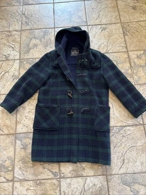 The Origial Gloverall Duffle Coat England Navy/Green Plaid Size Mens 40 M/L EUC - Image 1 of 4
