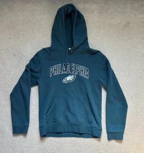 NEW Philadelphia Eagles Majestic Sweatshirt Cotton Green Adult Men's Small - Picture 1 of 2