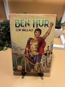VINTAGE LEW WALLACE "BEN HUR" FICTION DEAN & SON HARDBACK Rare Yellow - Picture 1 of 8