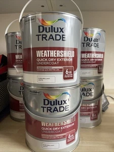 2.5L Dulux Trade W/Shield Quick Dry Ext Flex Undercoat Pure Briliant White - Picture 1 of 3