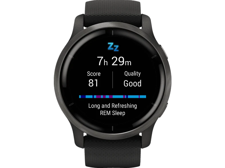 GARMIN Garmin Venu 2 Smartwatch Polymer Silikon, 135-200 mm, Schwarz - Bild 1 von 1